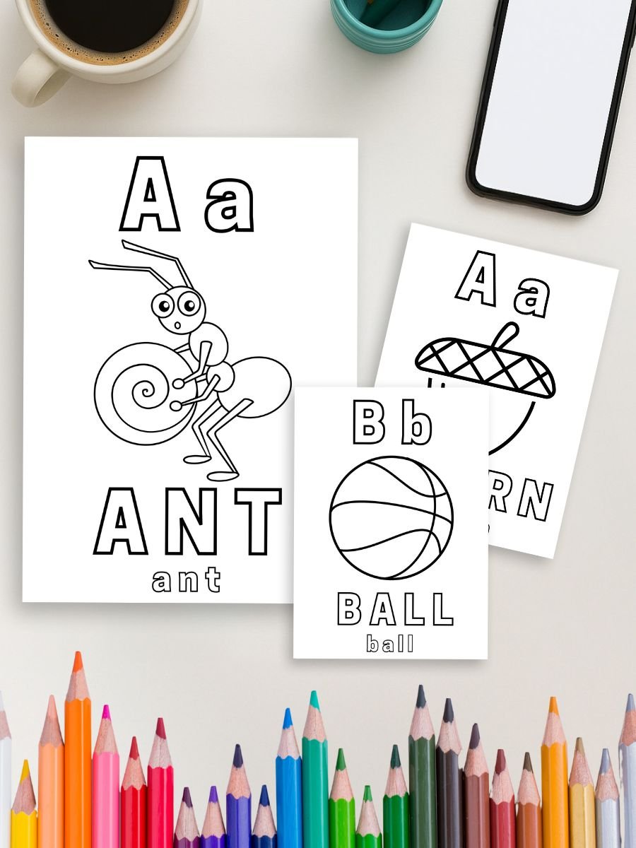 Preschool Alphabet Coloring 78 Pages - Image 3