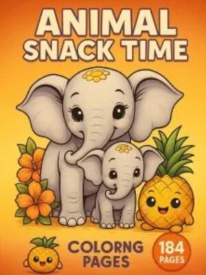 Animal & Snack Time – 184 Animals & Fruits Coloring Pages for Kids