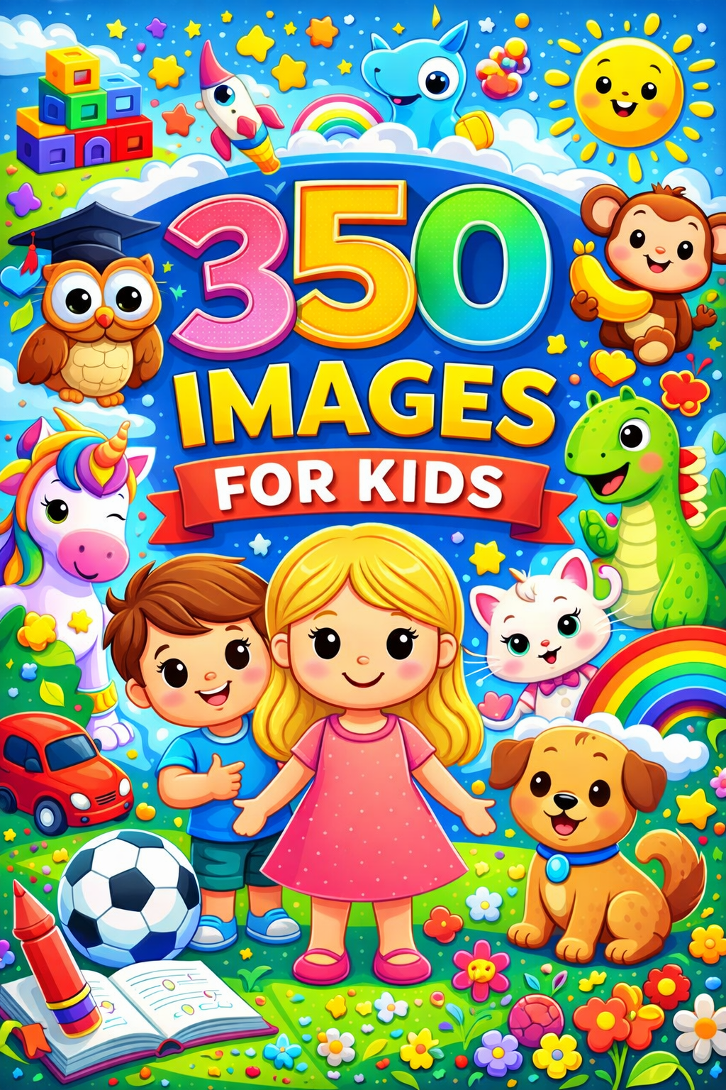 350 Full-Color Pictures for Kids – Fun Learning Activity Book for Toddlers & Preschoolers (Printable PDF)